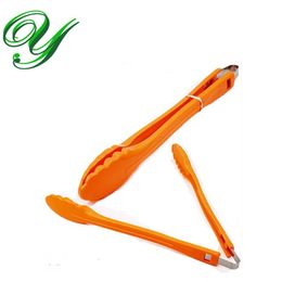 Plastic food serving tongs for salad ice bread tong 11.8 inch scalloped edges bbq grill buffet tools kitchen gadgets 30cm long light weight