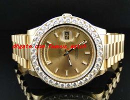 Stainless Steel Bracelet New Mens 2 II Solid 18 kt 41MM Diamond Watch Gold Dial 8 Ct Automatic Mechanical MAN WATCH Wristwatch210S