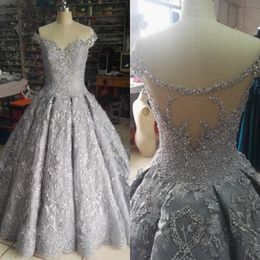 silver sparkly ball gown