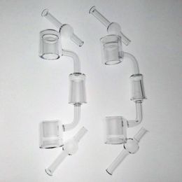 Double Wall 100% Quartz Thermal Banger Nail 10mm 14mm 18mm Double Tube Thermal Banger with crab cap For Oil Rigs Glass Bongs