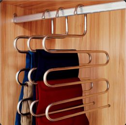 Hanger Pants Clip Multi-layer Hanger Wardrobe Multifunctional Storage Plus Size Fashion Pants Hanger TOP1693