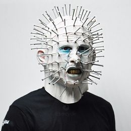Mascarillas de Pinhead de miedo Hellraiser Película Cosplay Látex adulto Partido Máscaras para Halloween Mascarillas de Pinhead de miedo Hellraiser Película Cosplay Látex adulto Partido Máscaras para Halloween