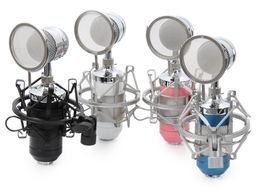 bm 8000 Professional Sound Studio Recording Condenser Microphone with 3.5mm Plug Stand Holder
