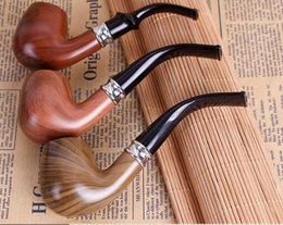 New Curved Hammer Imitation Wood Resin Pipe Hammer Portable Philtre Men's Smoking