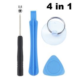 Good Quality 4 in 1 Opening Tools Kit Open Pry Tool with 0.8 Pentalobe Screwdriver for Phone 4 5 5S 6 100set