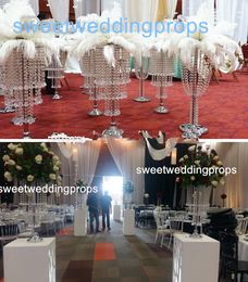 acrylic crystal high quality artificial silk flowers ball for wedding aisle centerpieces decor