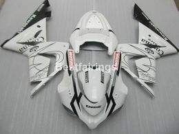 Hot sale plastic Fairing kit for Kawasaki Ninja ZX10R 04 05 white black fairings set ZX10R 2004 2005 YT16