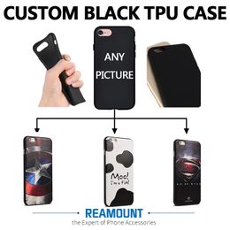 Wholesale 3D Relief UV Printing Phone Case DIY Custom Colorful Cover for Samsung note 7 note 5 Black Phone Cover