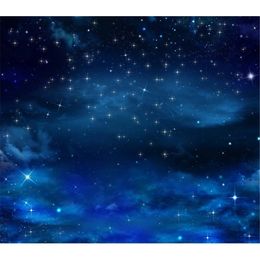 Blue Night Sky Glitter Stars Photography Backdrop Vinyl Kids Children Photo Background Baby Newborn Photoshoot Props Wallpaper