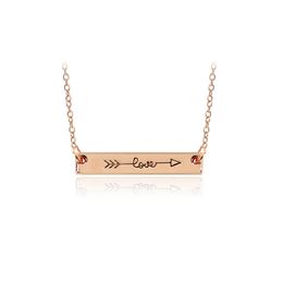 Cupid Arrow Horizontal Bar Necklaces gold chains women fashion jewelry will and sandy Gift