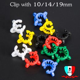 Plastic Keck Clip 10mm 14mm 19mm Fit Glass Joint Clamp Clip Plastic Lock Glass adapter for Glass Bong NC