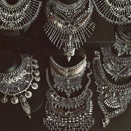 Wholesale- Dvacaman Fashion Jewellery Women Collier Big Vintage Maxi Chunky Necklaces & pendants Maxi Boho Statement Collar Necklace 9820