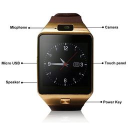 android os smartwatch UK - 1pc DZ09 Bluetooth Smart Watch Android Phone OS Call Support SIM TF Card Camera DZ09 Smartwatch With Fitness Tracker337l