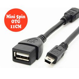 11cm Micro USB to mini USB Host OTG Cable for DAC Portable Digital Amplifier tablet pc mobile phone mp4 mp5 1000ps/lot