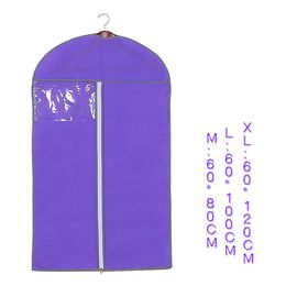 Whole- 1 PCS Multi-color Must-have Home Zippered Garment Bag Clothes Suits Dust Cover Dust Bags Storage Protector1246F
