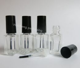 30sets/ lot 4ml Small Square Nail Polish Glass Bottle