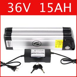 36V 15AH Silver fish lithium battery electric bike battery 42V lithium ion battery pack + charger + BMS , Free customs duty