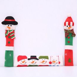 Christmas Refrigerator Door fridge knob Microwave Oven snowman Kitchen Appliance Handle Covers Set of 3 free shipping