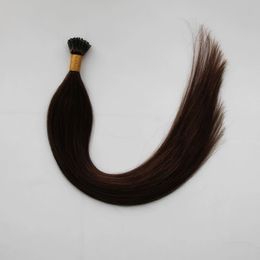 #2 Darkest Brown human hair pre bonded i-tip 100g i tipped hair 100s pre bonded keratin stick tip human hair