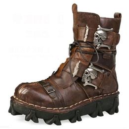 Mujeres de imitación de cuero Goth Punk Diamante Cremallera Piel Forrada militares Botas Hasta La Rodilla
