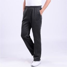 Wholesale-Mens Joggers Casual Pants Men Solid Baggy Loose Elastic SweatPants Long Fleece Warm Winter Pants Trousers male Pantalones Hombre