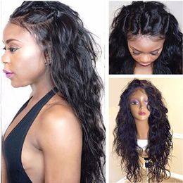 Wet And Wavy Full Lace Wig Peruvian Virgin Human Hair Front Lace Wig Wet Wavy Hair Weaves For Black Women