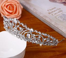 New Cheapest Crowns Hair Accessory Rhinestone Jewels Pretty Crown Without Comb Tiara Hairband Silver Bling Bling Wedding Accessories LY070