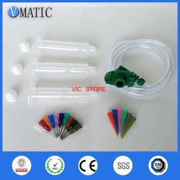 VMATIC Electronic Component 10CC 10ml Dispenser Dispensing Needle Tips Syringe Barrel Valve Robot Adapter Set