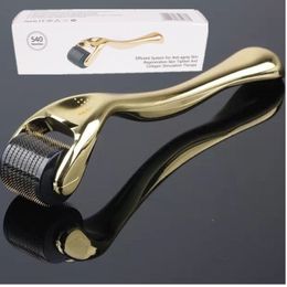 Portable DRS 540 Micro Needle golden handle Derma Roller Skin Care Therapy Rejuvenation Dermatology Dermaroller Anti Acne Spot Wrinkle