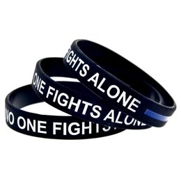 1PC No One Fights Alone Motivational Silicone Wristbands for Cancer A Great Way To Show Your Support