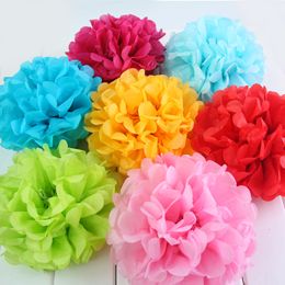 8inch PomponTissue Paper Pom Poms Flower Kissing Balls Wedding Party Shower Decoration (20cm) 20pcs / lot Mutil Colours