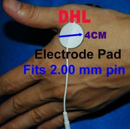 200pcs -Round TENS machine Replacement Electrode Pads Self-Adhesive 4cm Reusable Small by DHL- freeshipping