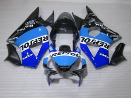Bodywork fairing kit for Honda CBR900RR 2002 2003 blue black fairings set CBR 954RR 02 23 OT26