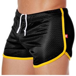 Wholesale-hot Men Casual Shorts Clothes Mens Home Male Double Net Gay Man Sexy