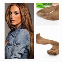 Human hair Clip In hair extension 9A Double Drawn P6/10 Brazilian Virgin Hair Extensions With Highlights Blended Color