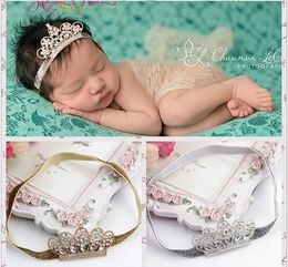 Mädchen Kinder Baby Krone Blumen Haarband Stirnband Turban 10 Farbe Nehmen Foto