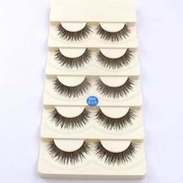 Fake Lashes Soft Long Messy Thick False Eyelashes with Retail Package Box Beauty Tools Nautral Handmade Lashes