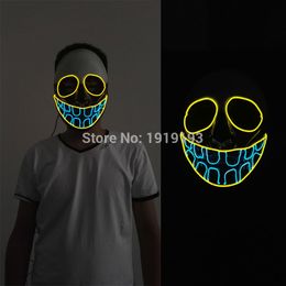 wholesale new arrival 20 patten glowing el wire light up mask novelty lighting led cold - Halloween Novelties Wholesale wholesale new arrival 20 patten glowing el wire light up mask novelty lighting led cold - Halloween Novelties Wholesale