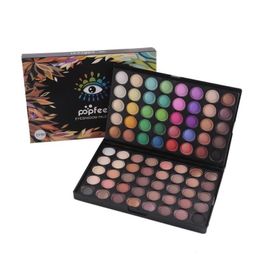 -Popfeel 80 Cores Natural Fosco Pigmento Shimmer Paleta Sombra Mulheres Kit de Ferramentas de Beleza Maquiagem Cosméticos Sombra