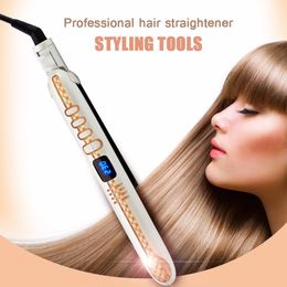 JD-3311 2 IN 1 Professional hair straightener ceramic plate LED display flat iron de cabello planchas hair curler iron Styling Tools