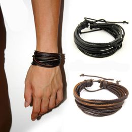TIBET STYLE! Wickelarmband Leder Armband Unisex!Surferarmband Leather Bracelet Fashion Unisex Ajustable Wrap 6 Multilayer Genuine HJ045