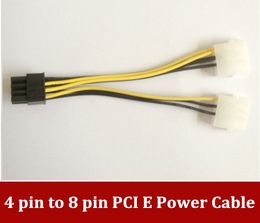 Freeshipping 100pcs/lot High Quality 4 Pin to 8 Pin PCI-E graphic card Power cable 4pin to 8pin power cable