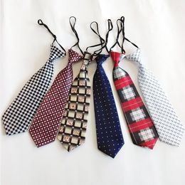 Student neck tie Children's necktie many colors baby's ties 23*6cm rubber band neckcloth For kids Christmas gift