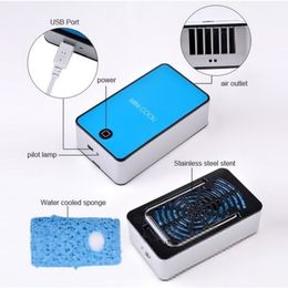 1400 mAh Mini Portable Rechargeable Hand Held Air Conditioner Summer Cooler Handheld USB Charging Fan 30pcs/lot