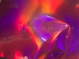 Rose Pink Chrome Holographic Vinyl Film car Wrap Covers with Air bubble Rainbow Chameleon Chrome covering Foil 1 52x20m Roll 2659