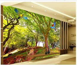 Treescape 3D stereo TV wall mural 3d wallpaper 3d wall papers for tv backdrop