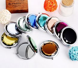 Arrivals Cosmetic Compact Mirrors Crystal Magnifying Multi Color Make Up Makeup Tools Mirror Wedding Favor Gift free shipping
