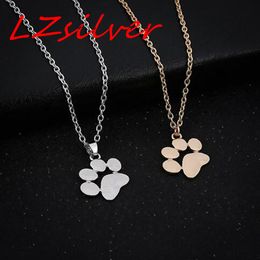 MIC 20pcs Clavicle necklace Cute Dog Paws Small Pendant Cavicle Necklace