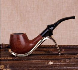 A Small Pipe Wire Man Portable Mahogany Bucket Hand Polished Wood Dry Pipe Smoking