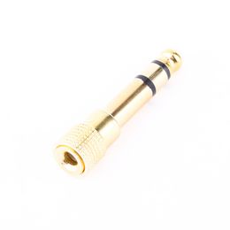 20pcs/lot Adapter Plug 6.5mm 1/4" Male plug to 3.5mm 1/8" Female Jack Stereo Headphone Headset for Microphone Gold Plated